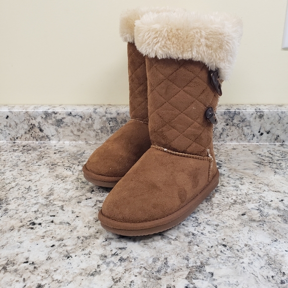 Apres by Lamo Faux Suede Buckskin Faux Fur Boots Girl's Size 1Y - Picture 12 of 16